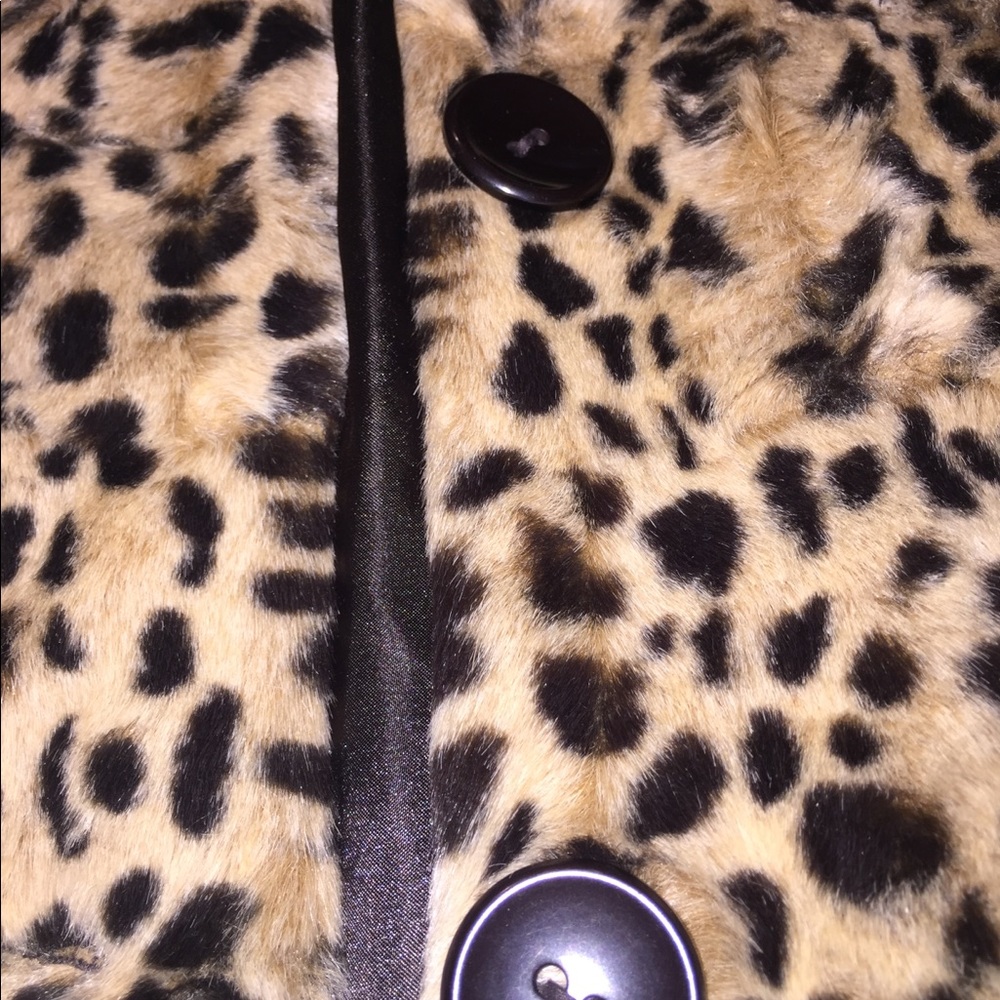 Faux Leopard Fur Coat